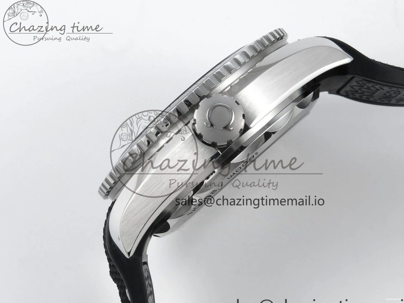 0216 Unisex Seamaster Planet Ocean 600M 43.5mm SS SCF 1:1 Best Edition Black Bezel Black Dial on Black Rubber Strap A8900 Super Clone 7664